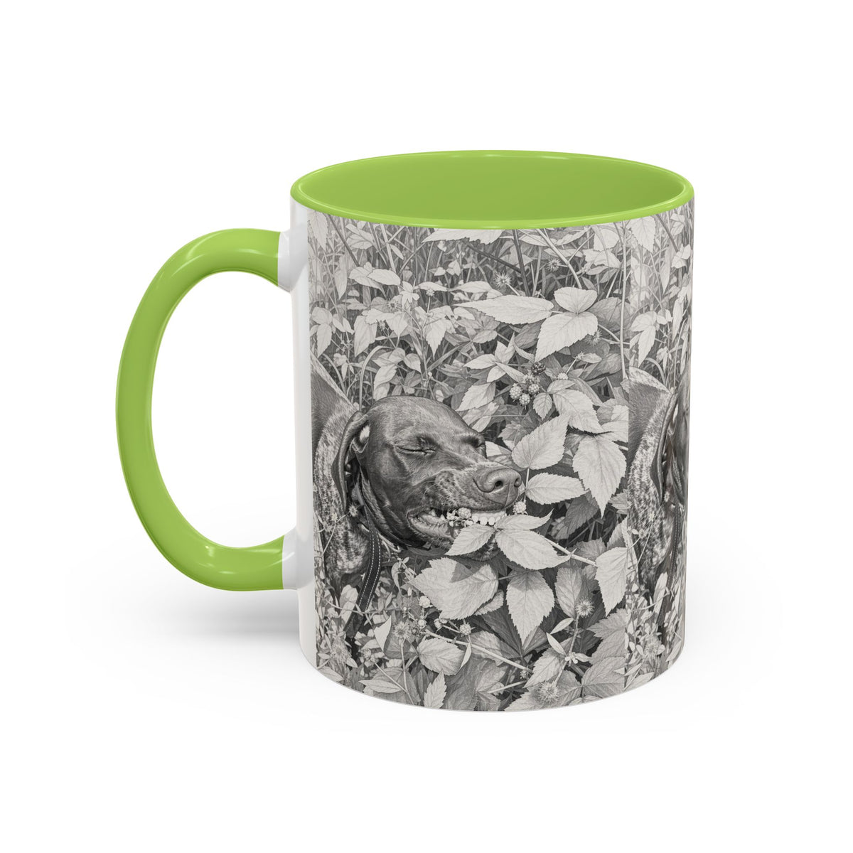 German Shorthaired Pointer Two-Tone Accent Coffee Mug - GSP Lover Gift (11 oz)