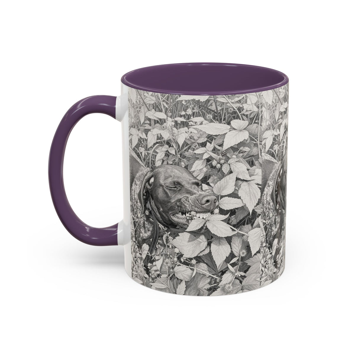 German Shorthaired Pointer Two-Tone Accent Coffee Mug - GSP Lover Gift (11 oz)