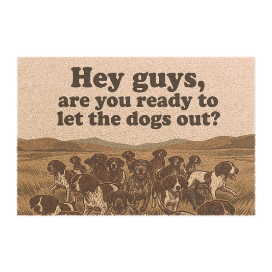 Hunting Dog Pack Doormat — Rustic Coir Welcome Mat