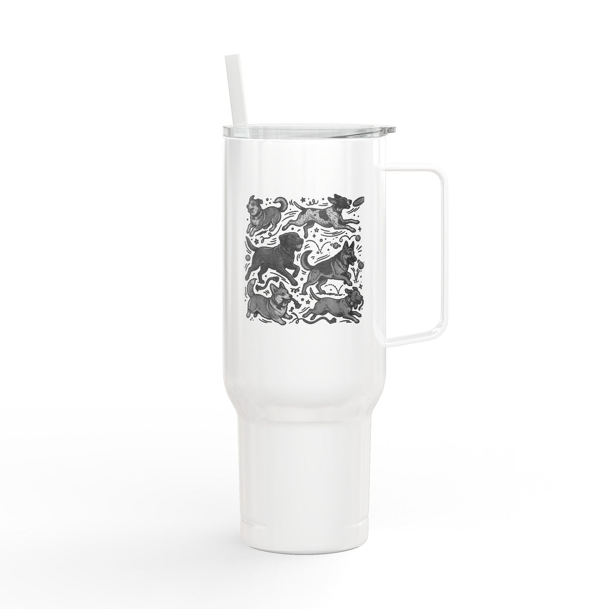 Insulated Tumbler with Lid — Powered by Zoomies (40 oz)