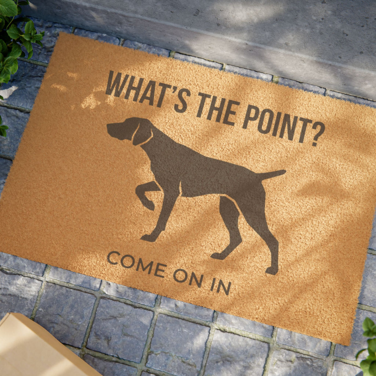 Pointer Silhouette Doormat — Coir Welcome Mat for Hunting Dog Lovers