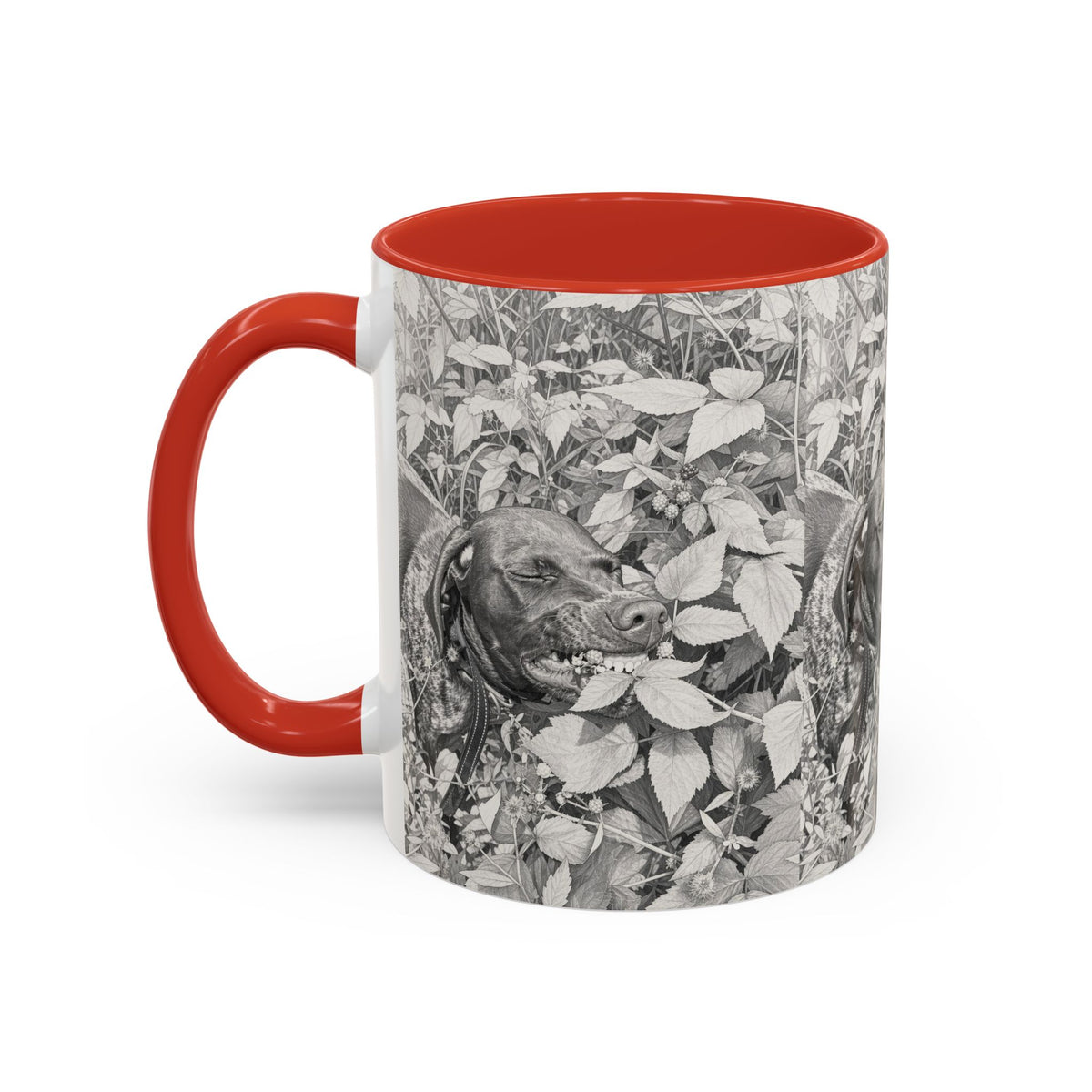 German Shorthaired Pointer Two-Tone Accent Coffee Mug - GSP Lover Gift (11 oz)