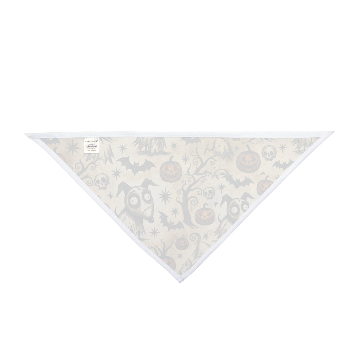 Halloween Pumpkin & Owl Pet Bandana — Spooky Bat Skull Print for Dogs & Cats