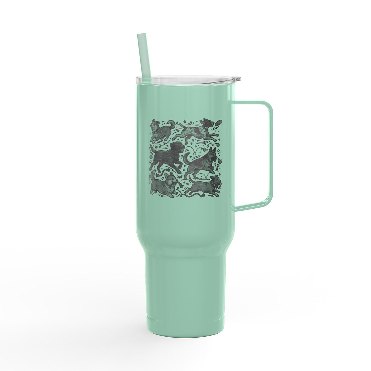 Insulated Tumbler with Lid — Powered by Zoomies (40 oz)