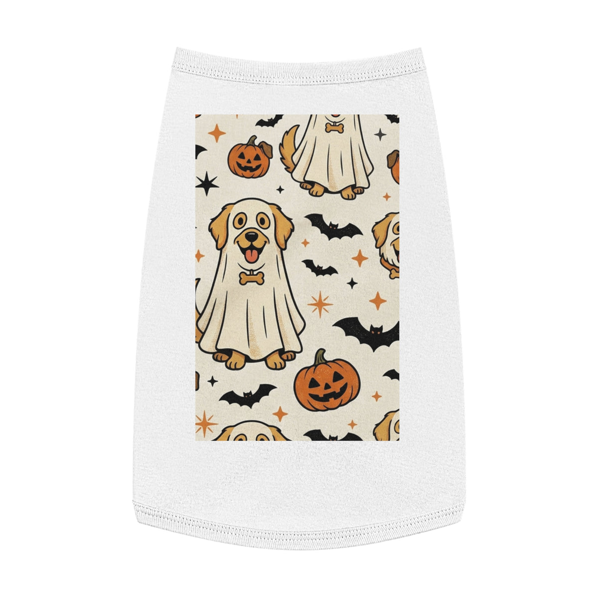 Halloween Dog Tank Top — Cute Pumpkin, Ghost & Bat Pet Tee