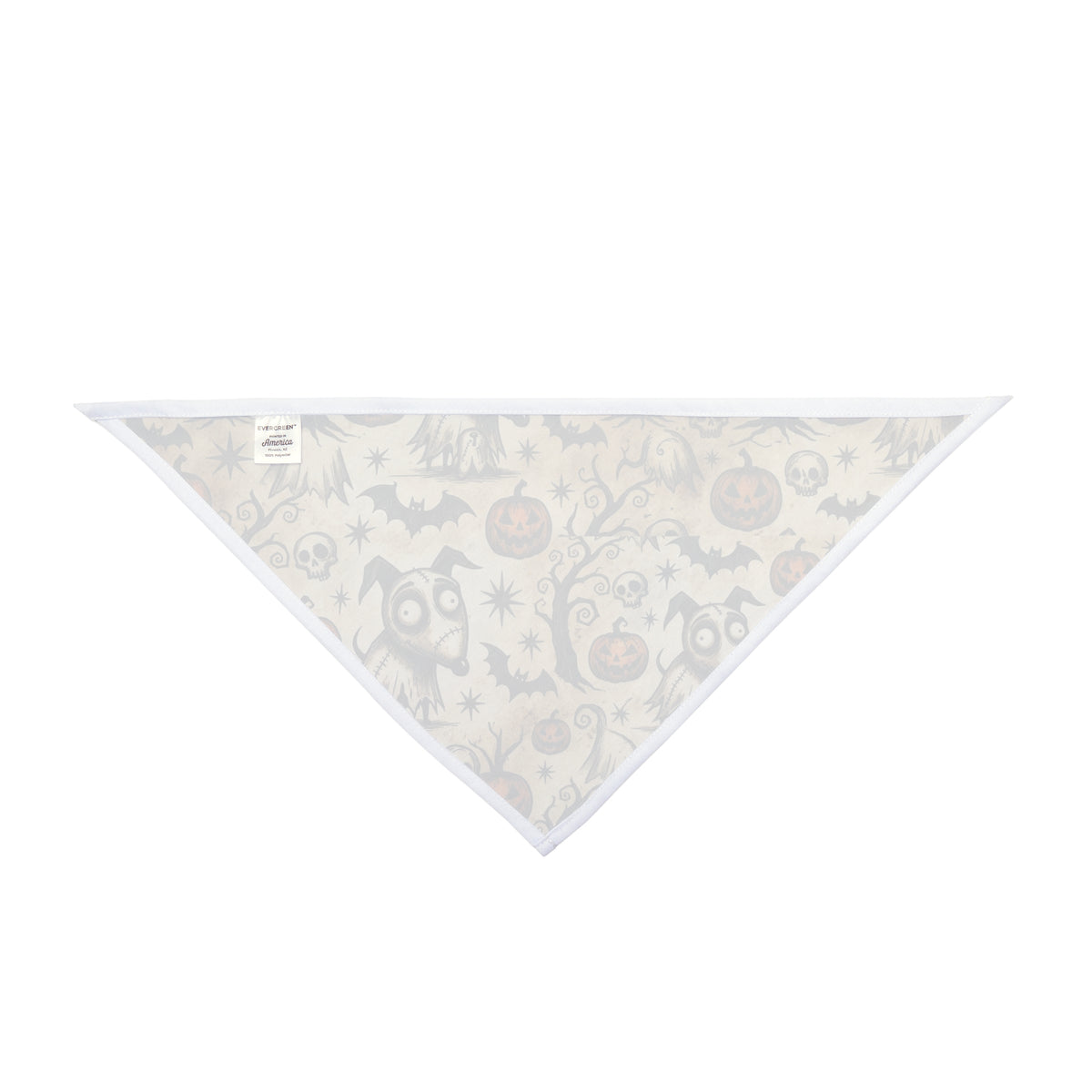 Halloween Pumpkin & Owl Pet Bandana — Spooky Bat Skull Print for Dogs & Cats