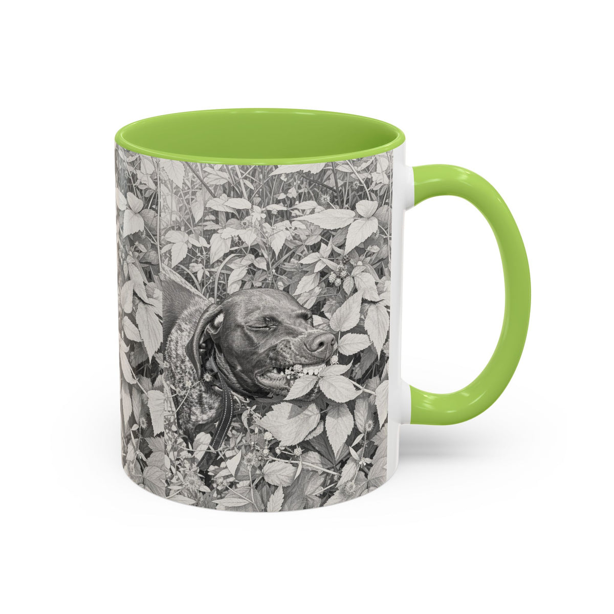 German Shorthaired Pointer Two-Tone Accent Coffee Mug - GSP Lover Gift (11 oz)