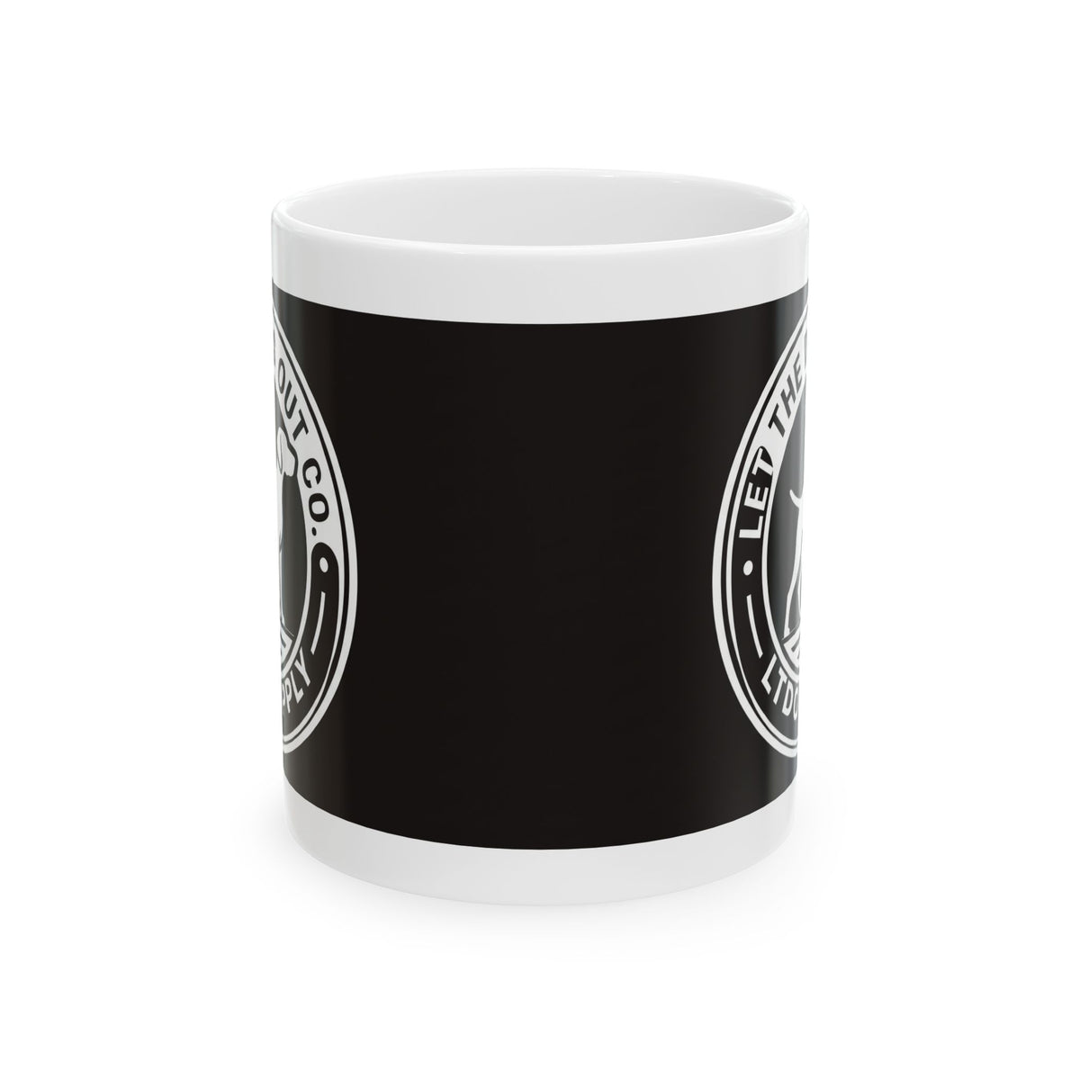 "Let the Dogs Out" Black Logo Coffee Mug — Minimalist Dog Lover Mug (11 oz)
