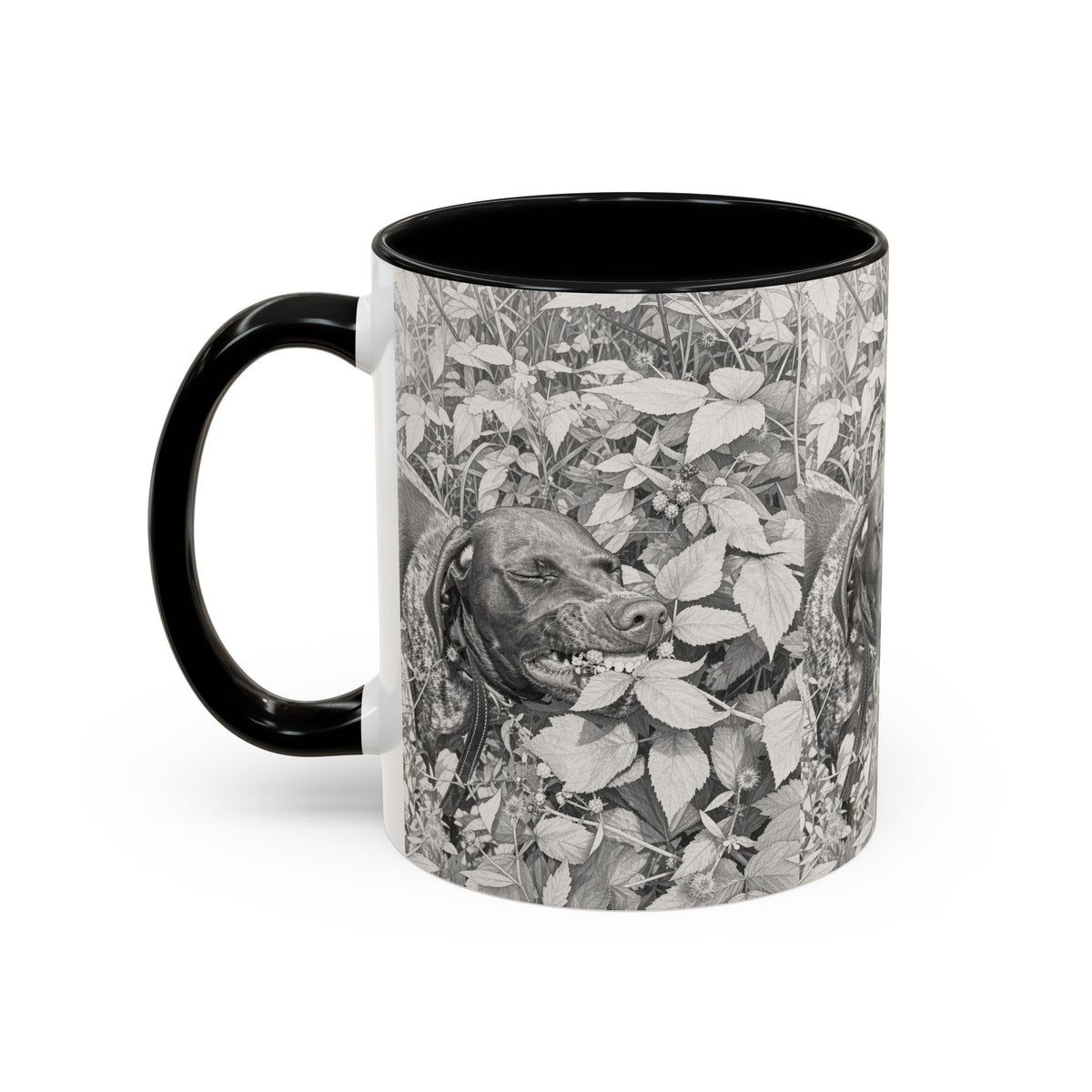 German Shorthaired Pointer Two-Tone Accent Coffee Mug - GSP Lover Gift (11 oz)