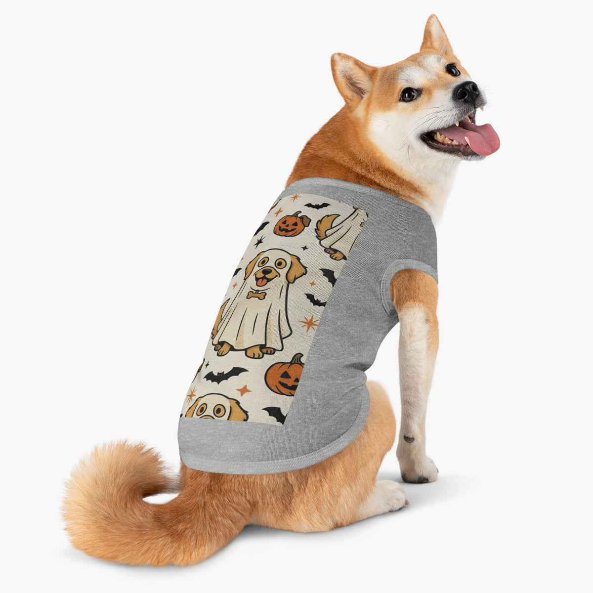 Halloween Dog Tank Top — Cute Pumpkin, Ghost & Bat Pet Tee