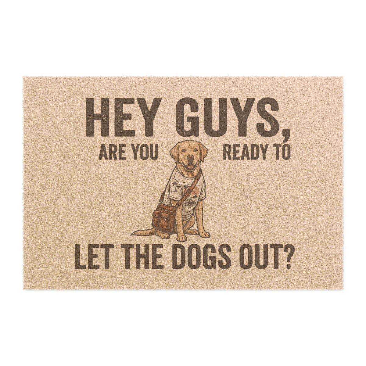 Yellow Lab illustrated coir welcome doormat