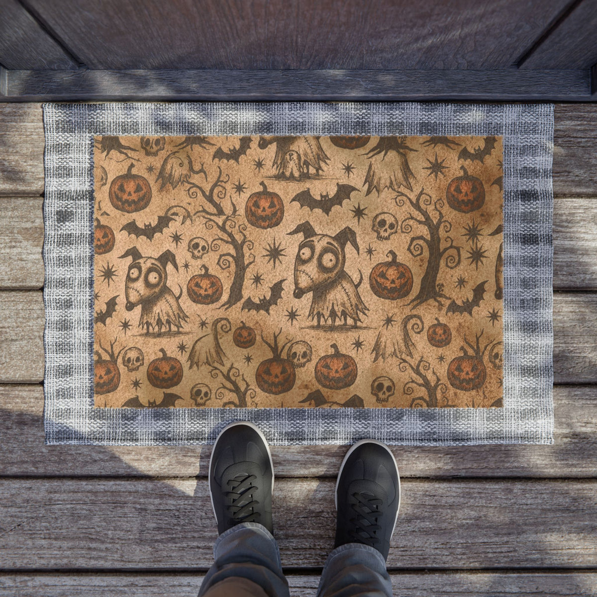 Halloween Owl Pumpkin Doormat