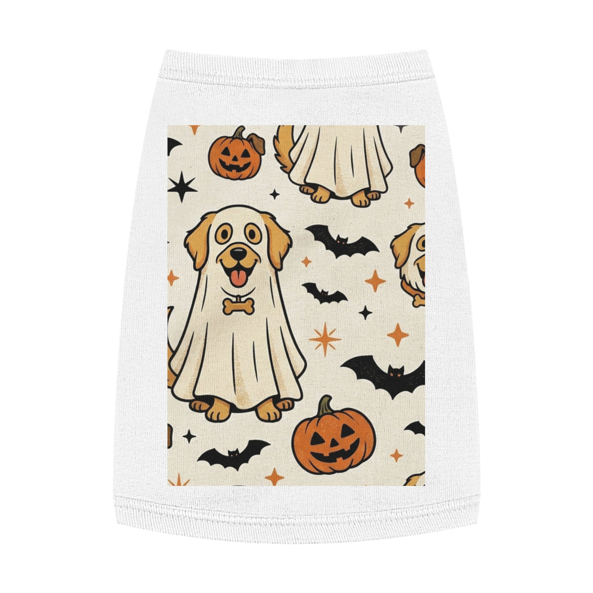Halloween Dog Tank Top — Cute Pumpkin, Ghost & Bat Pet Tee