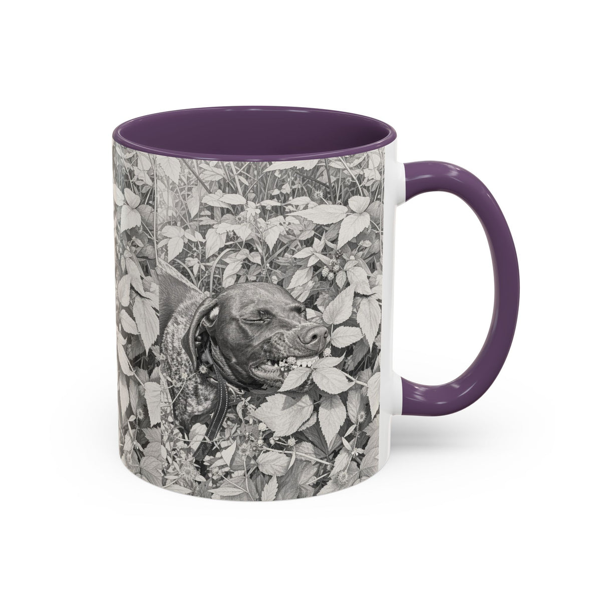 German Shorthaired Pointer Two-Tone Accent Coffee Mug - GSP Lover Gift (11 oz)