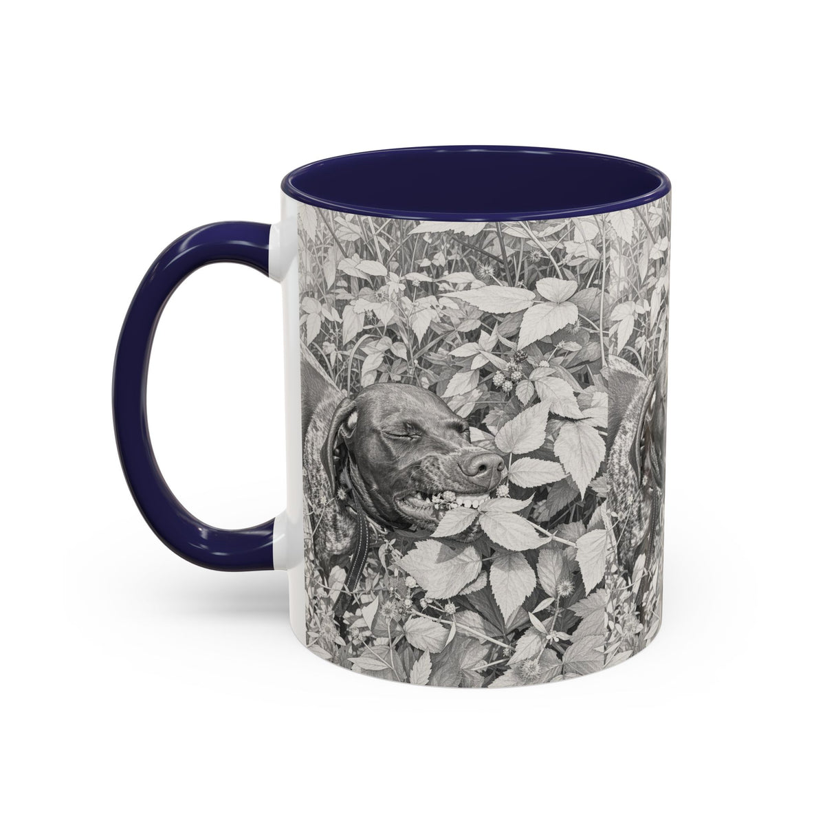 German Shorthaired Pointer Two-Tone Accent Coffee Mug - GSP Lover Gift (11 oz)