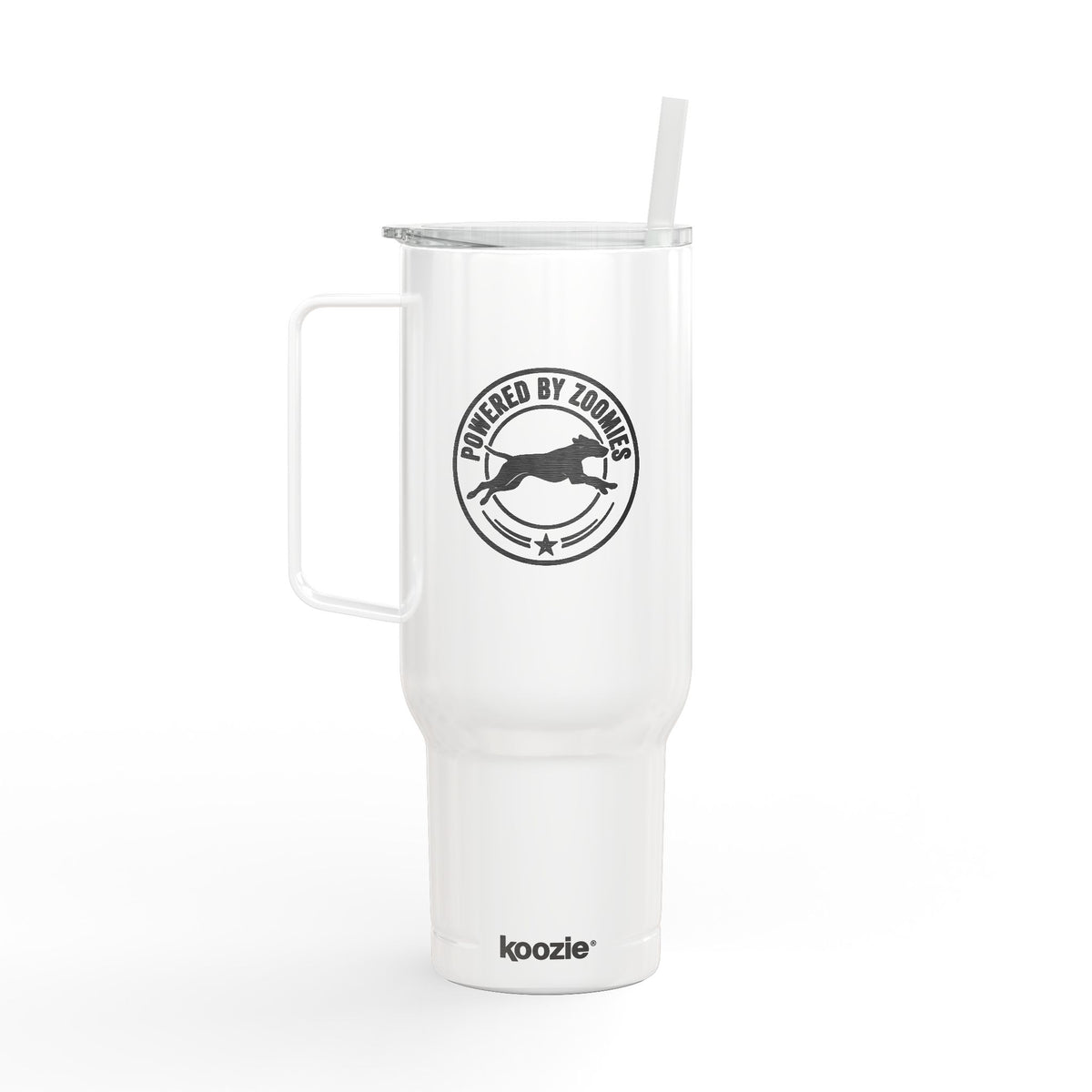 Insulated Tumbler with Lid — Powered by Zoomies (40 oz)