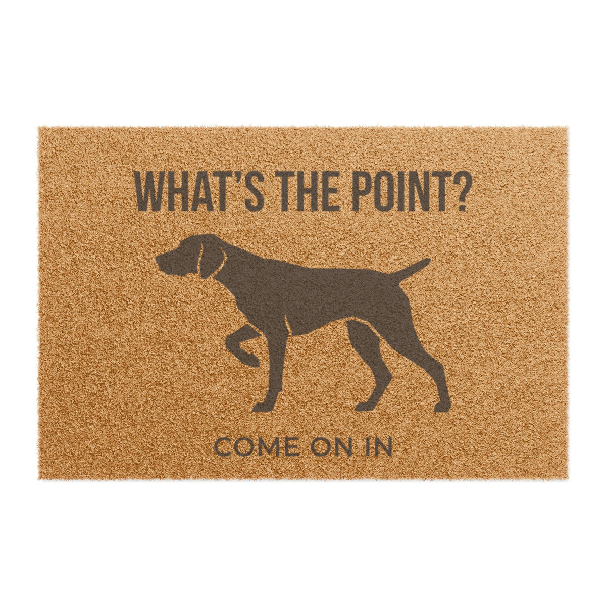 Pointer Silhouette Doormat — Coir Welcome Mat for Hunting Dog Lovers