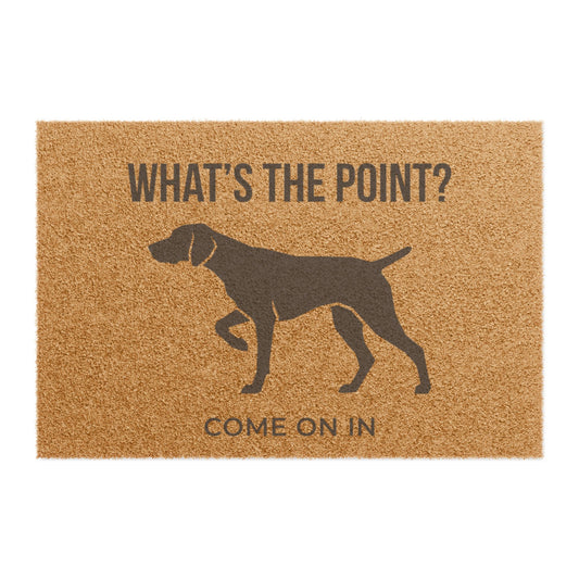 Pointer Silhouette Doormat — Coir Welcome Mat for Hunting Dog Lovers