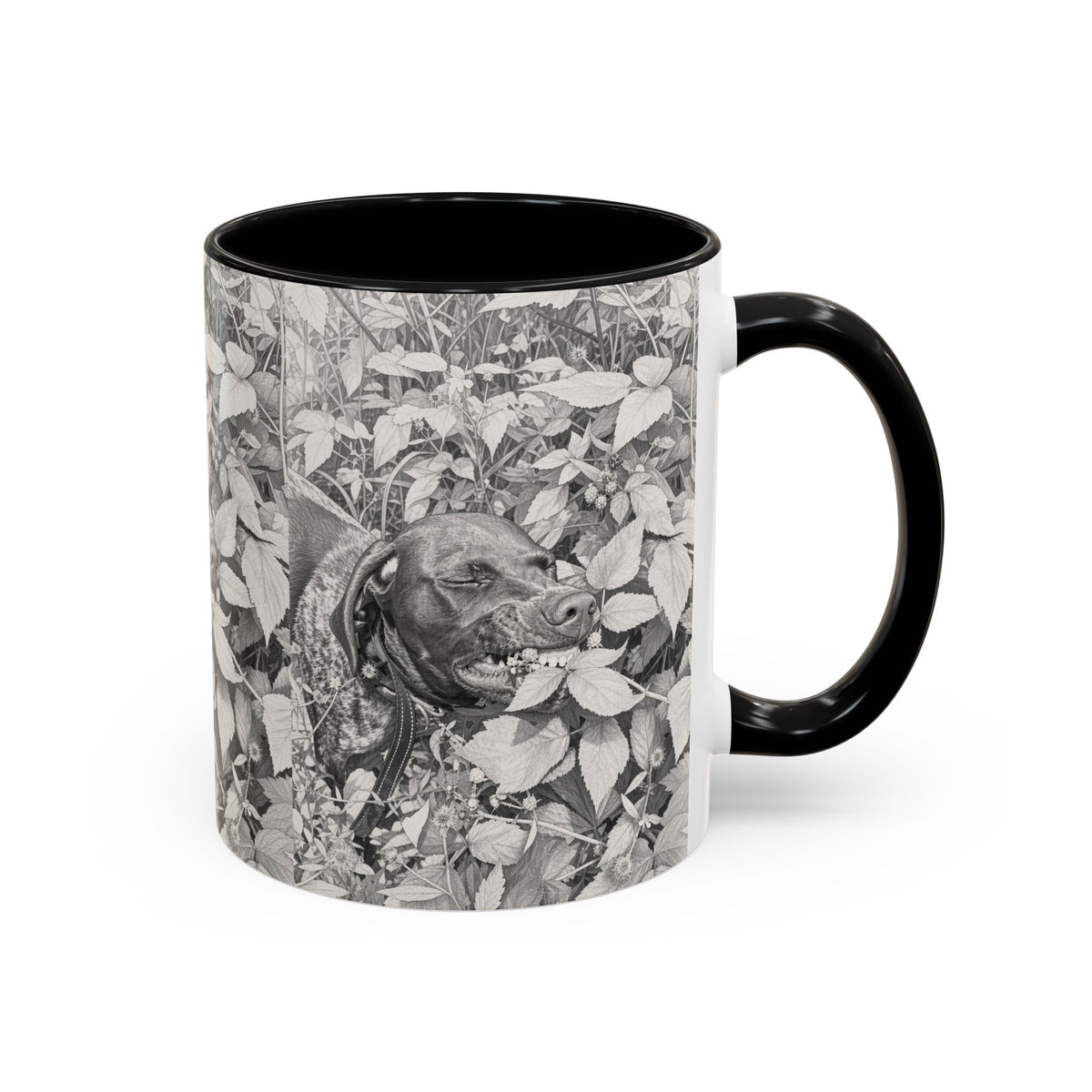 German Shorthaired Pointer Two-Tone Accent Coffee Mug - GSP Lover Gift (11 oz)