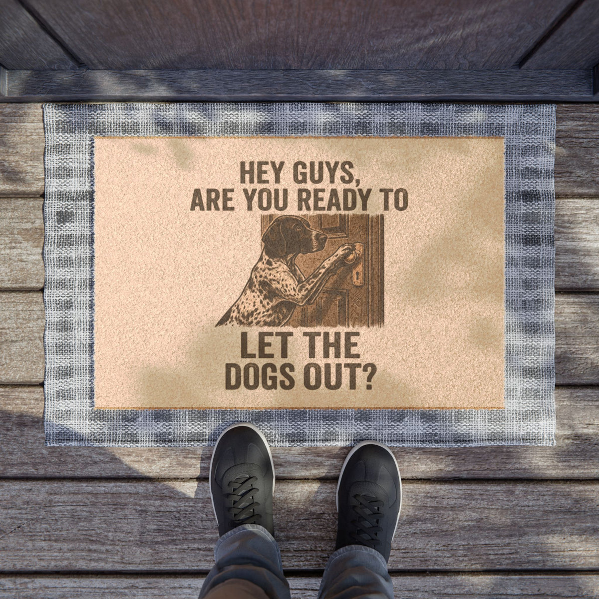 Vintage Dog Pack Doormat — Coir Welcome Mat