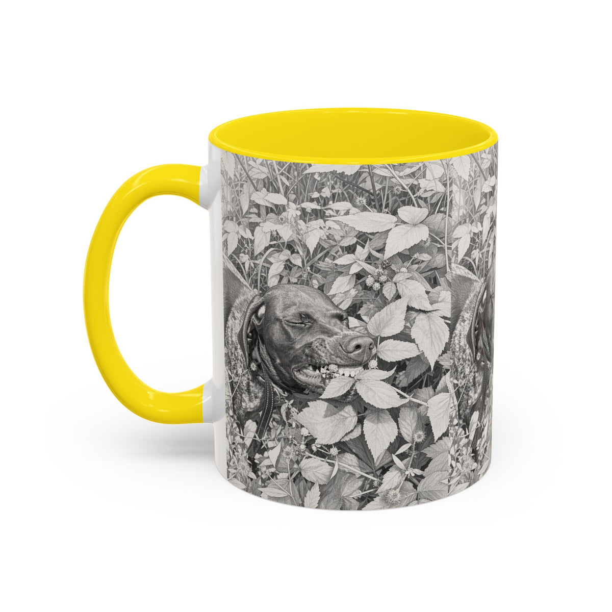 German Shorthaired Pointer Two-Tone Accent Coffee Mug - GSP Lover Gift (11 oz)