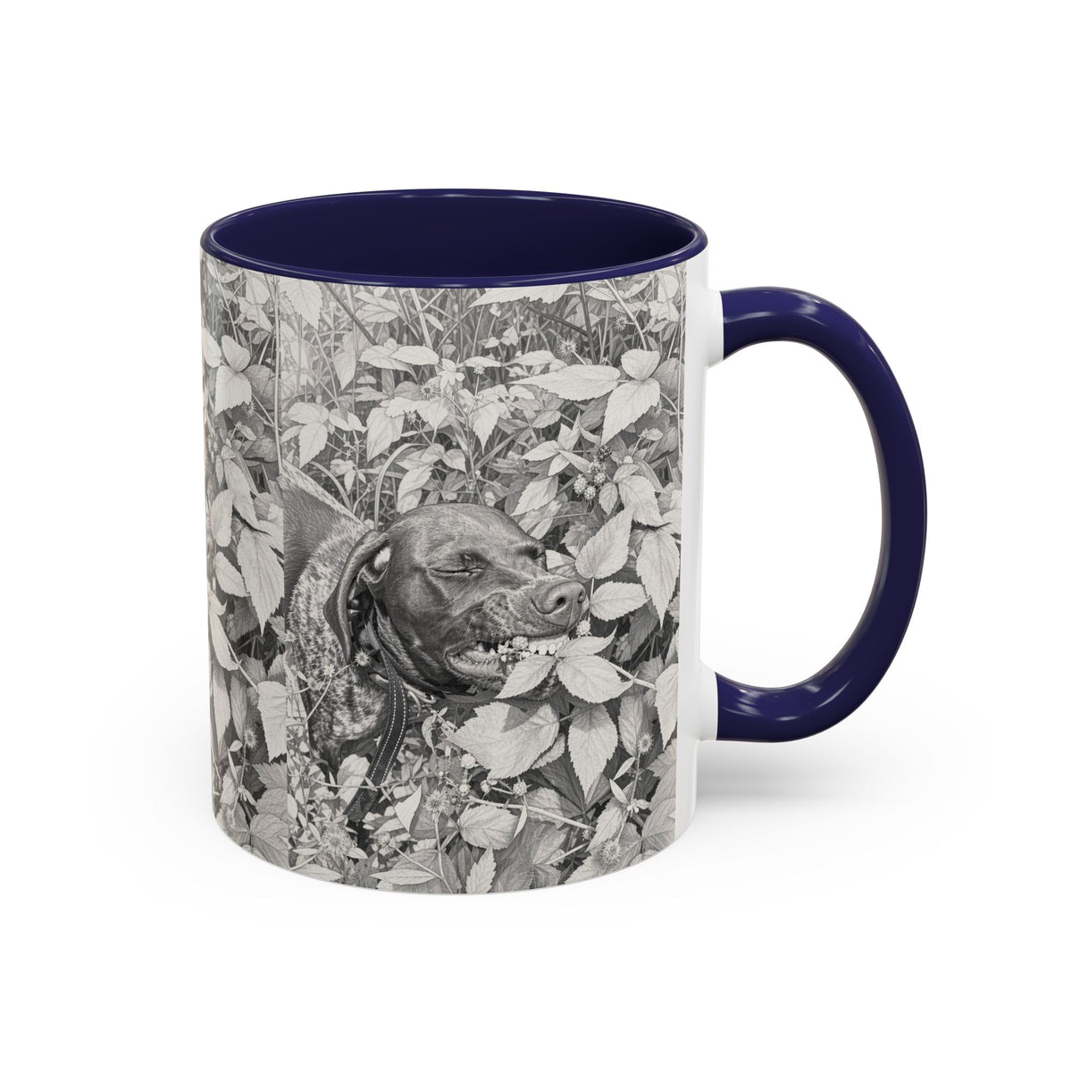 German Shorthaired Pointer Two-Tone Accent Coffee Mug - GSP Lover Gift (11 oz)