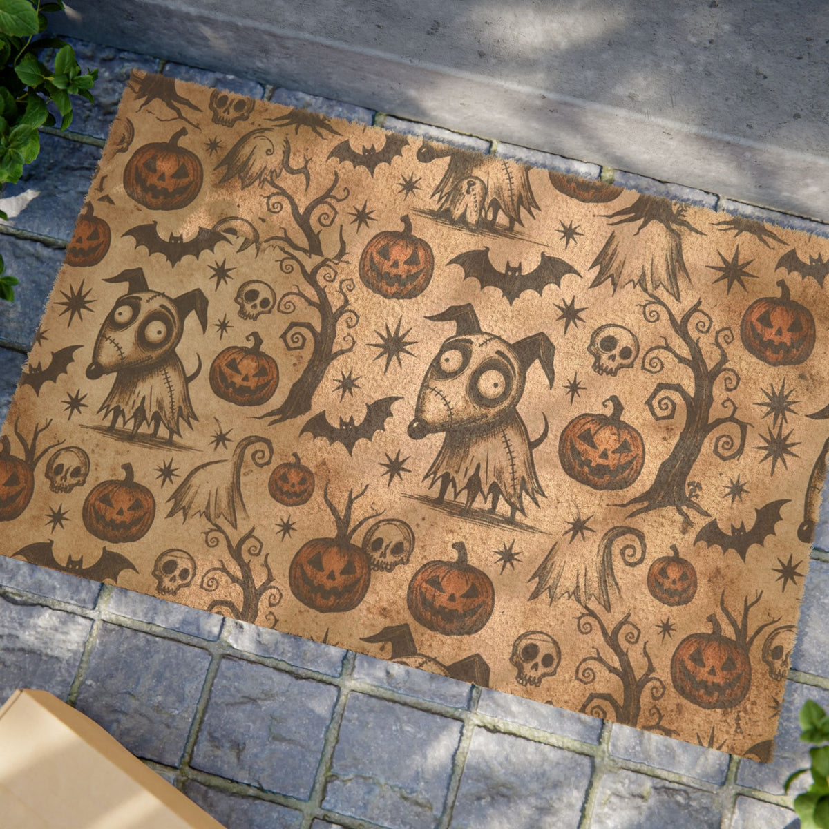 Halloween Owl Pumpkin Doormat