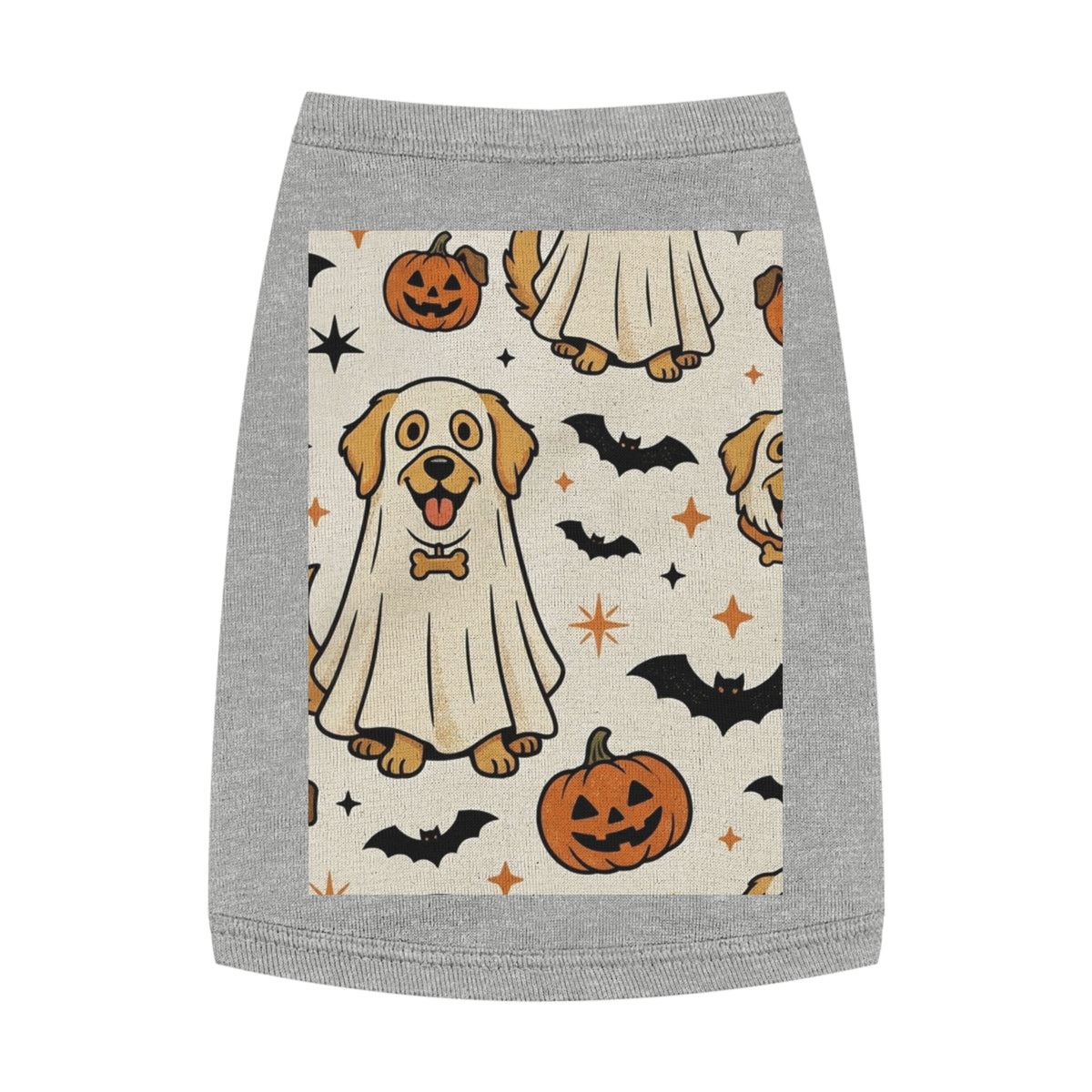 Halloween Dog Tank Top — Cute Pumpkin, Ghost & Bat Pet Tee