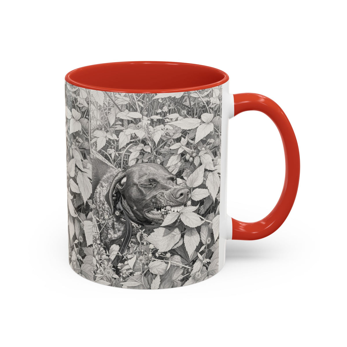 German Shorthaired Pointer Two-Tone Accent Coffee Mug - GSP Lover Gift (11 oz)