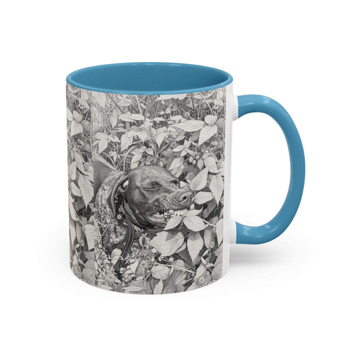 German Shorthaired Pointer Two-Tone Accent Coffee Mug - GSP Lover Gift (11 oz)