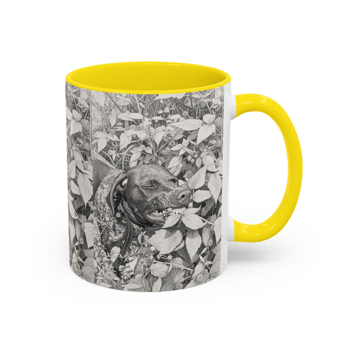 German Shorthaired Pointer Two-Tone Accent Coffee Mug - GSP Lover Gift (11 oz)