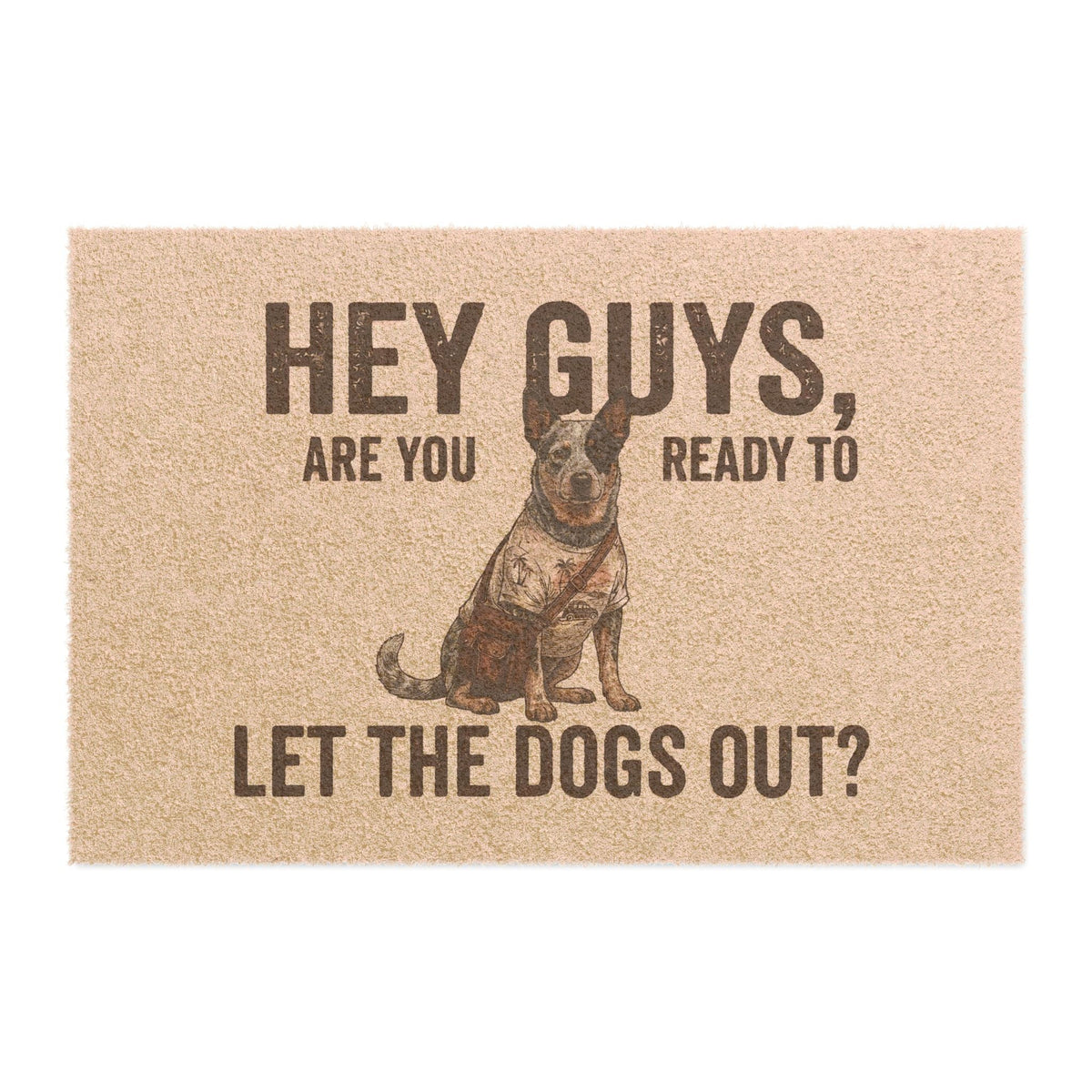 Australian Cattle Dog (Heeler) illustrated coir welcome doormat
