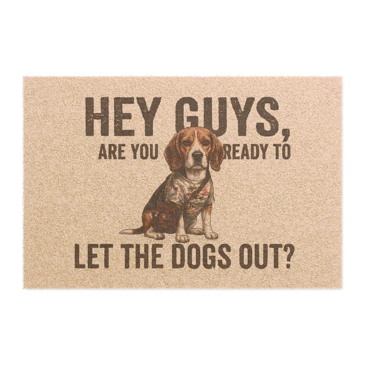 Beagle illustrated coir welcome doormat