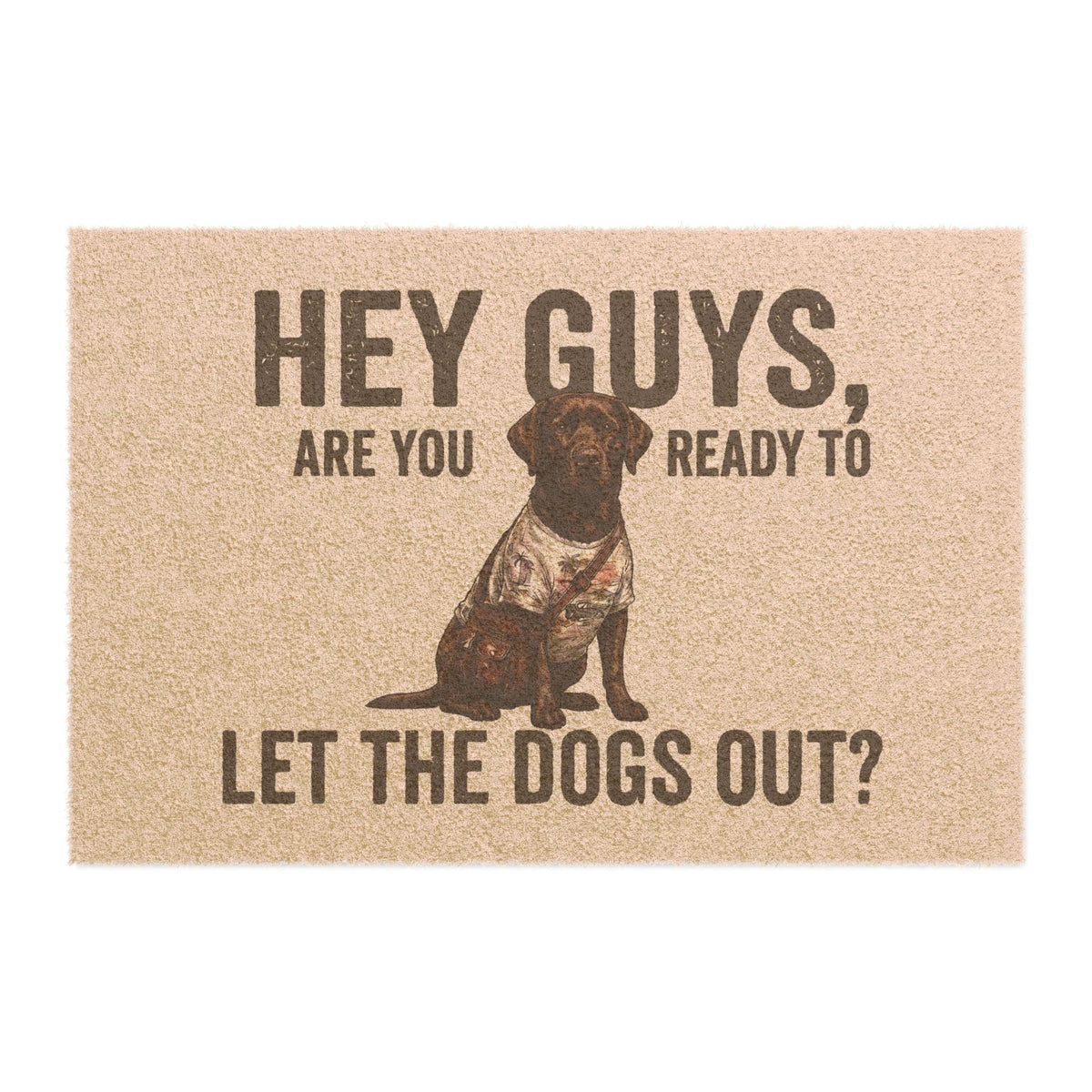 Chocolate Lab illustrated coir welcome doormat