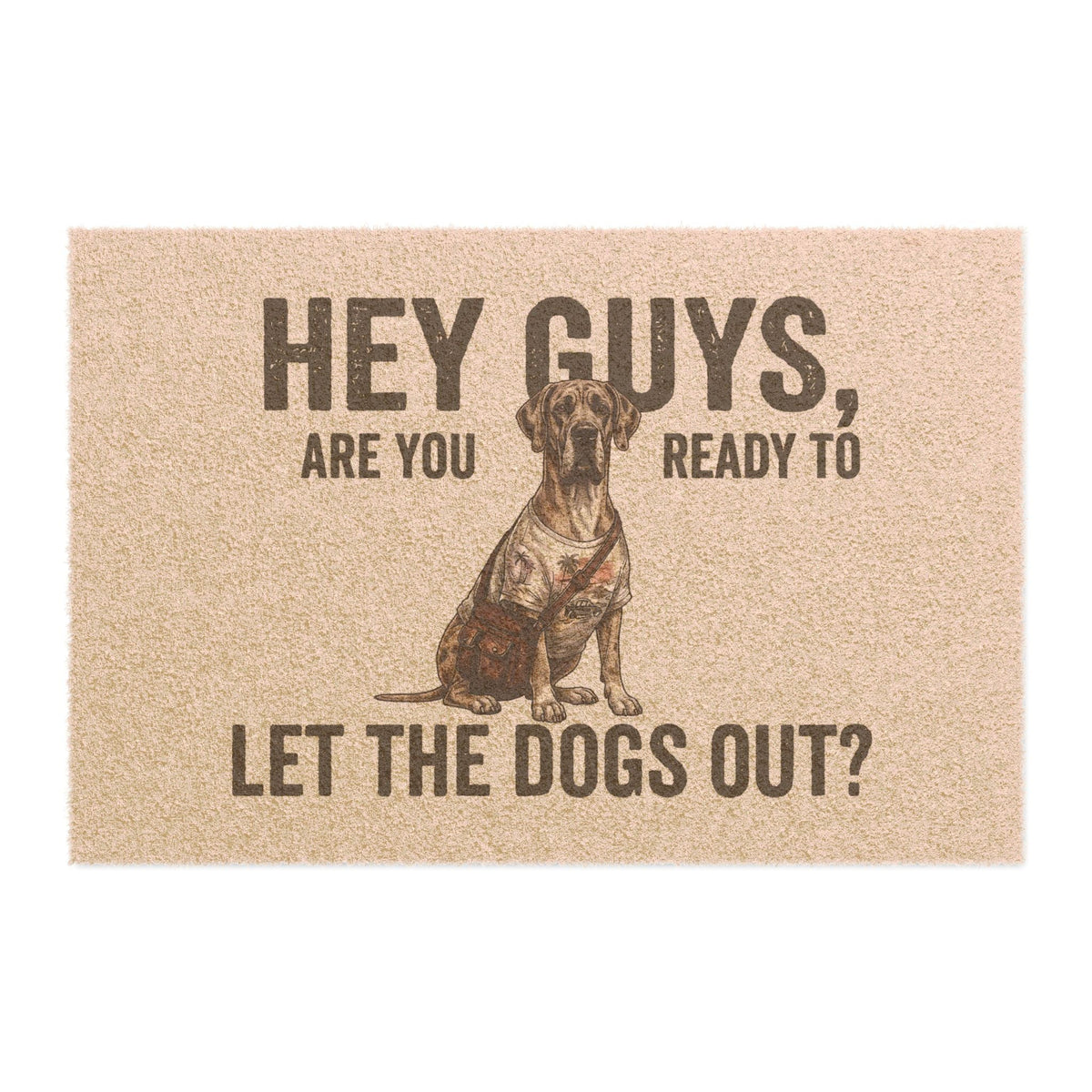Great Dane illustrated coir welcome doormat